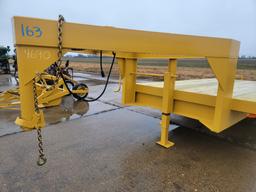 16' FLATBED GOOSENECK TRAILER  TANDEM AXLE, SPRING RIDE, 5' DOVETAIL, FLIP