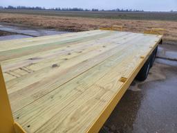 16' FLATBED GOOSENECK TRAILER  TANDEM AXLE, SPRING RIDE, 5' DOVETAIL, FLIP