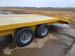 16' FLATBED GOOSENECK TRAILER  TANDEM AXLE, SPRING RIDE, 5' DOVETAIL, FLIP