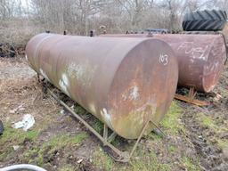FUEL TANK ON SKIDS,  APPROX. 1,000 GALLON