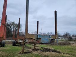 1990 PITTS LT40 4-BUNK LOG TRAILER,  TANDEM AXLE, 84,000 GVW, (BLUISH/GRAY)