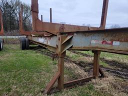 1990 PITTS LT40 4-BUNK LOG TRAILER,  TANDEM AXLE, 84,000 GVW, (BLUISH/GRAY)