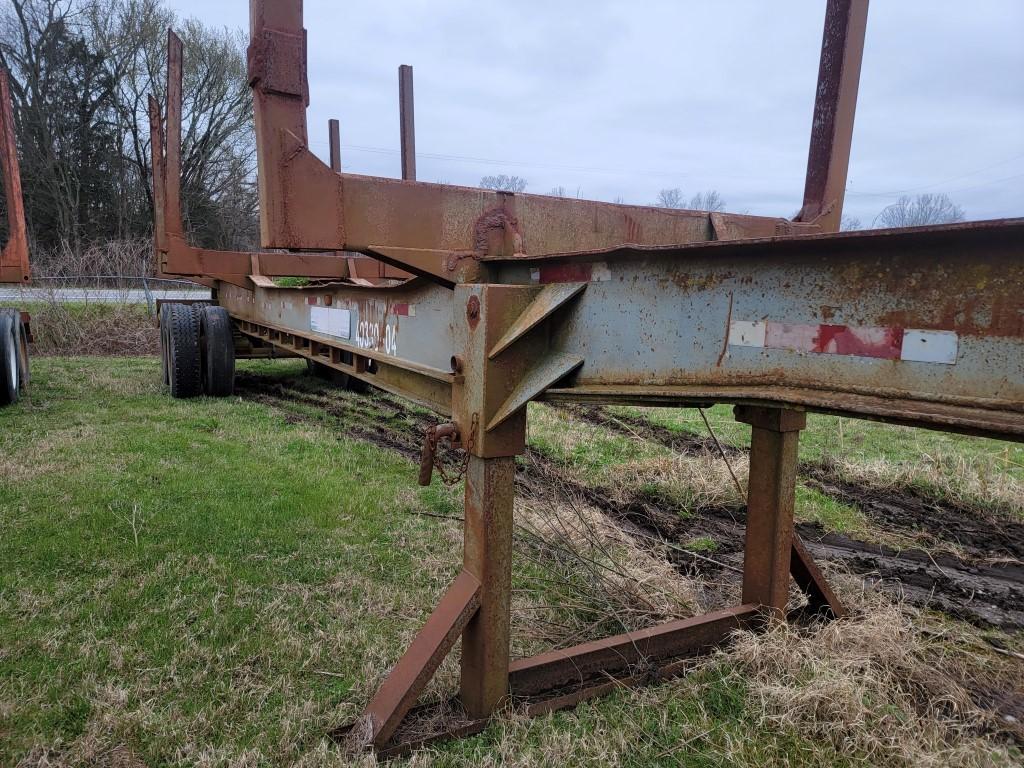 1990 PITTS LT40 4-BUNK LOG TRAILER,  TANDEM AXLE, 84,000 GVW, (BLUISH/GRAY)