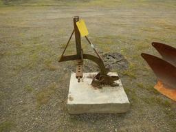 PLOW,  3-PT, IN CONCRETE, YARD ART