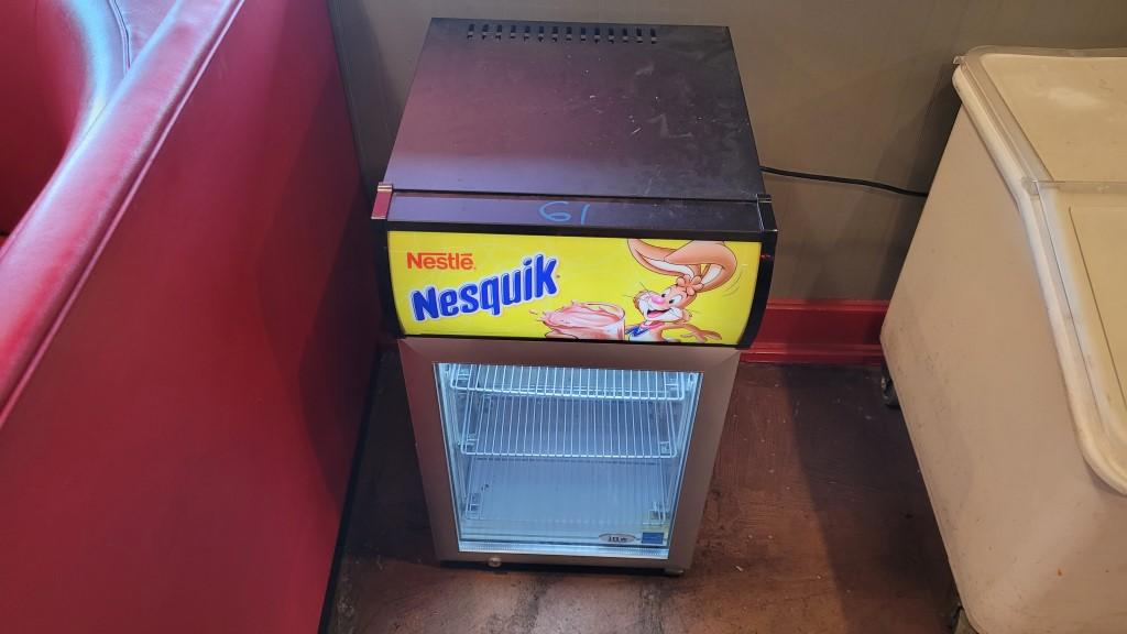 Nestle Nesquick glass door mini fridge
