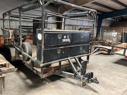 FABCO SHOPBUILT WELDING/ TOOL TRAILER,  BALL HITCH, TANDEM AXLE