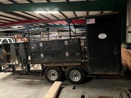 FABCO SHOPBUILT WELDING/ TOOL TRAILER,  BALL HITCH, TANDEM AXLE