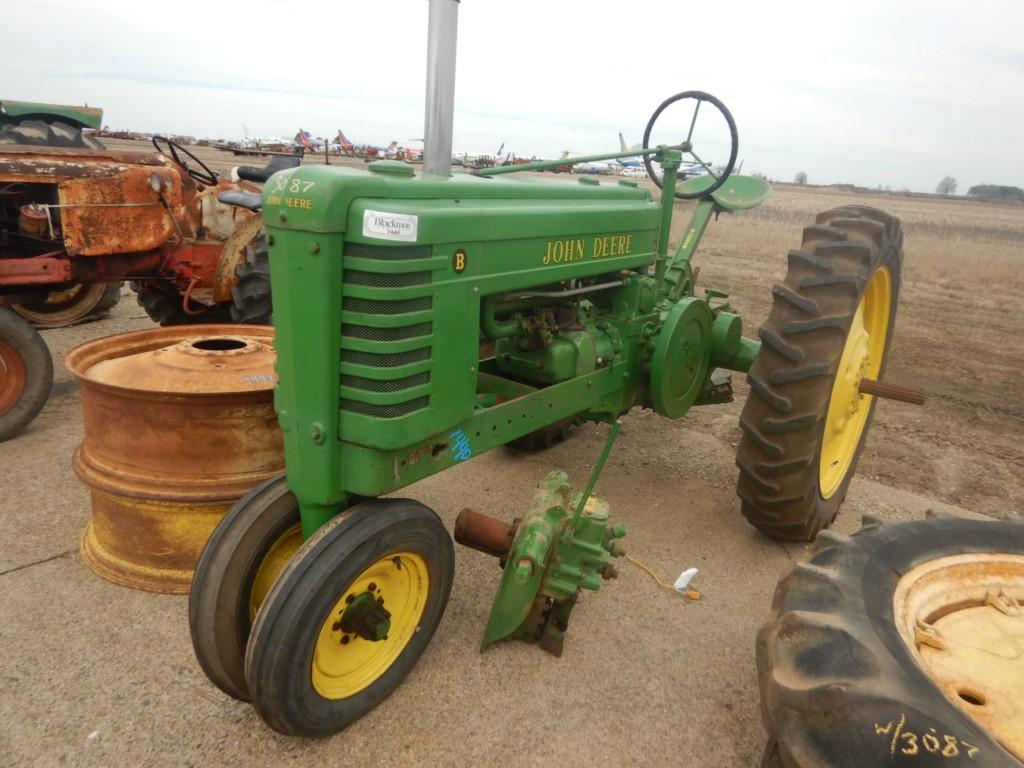 1942 JOHN DEERE B WHEEL TRACTOR  EXTRA SET OF DUALS, ORIGNIAL PTO ASSEMBLY