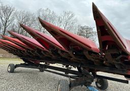 "CASE IH 2208 CORN HEADER  8 ROW 30"" SPACING, HYD DECK PLATES. TRAILER DOE