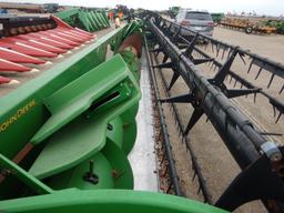 2010 JOHN DEERE 630F FLEX HEADER  POLY REEL FINGERS, FULL FINGER TABLE AUGE