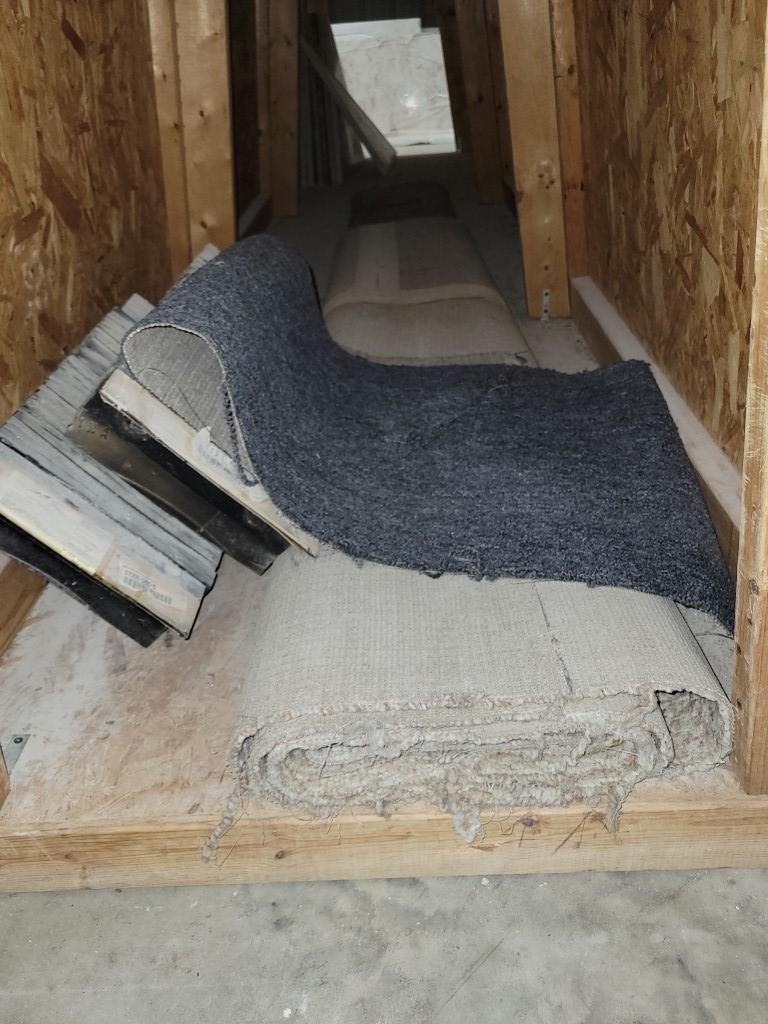 (2) WOODEN A-FRAME RACKS WITH CONTENTS.  GLASS, SHOWER CURB MOLD, MARBLE PI