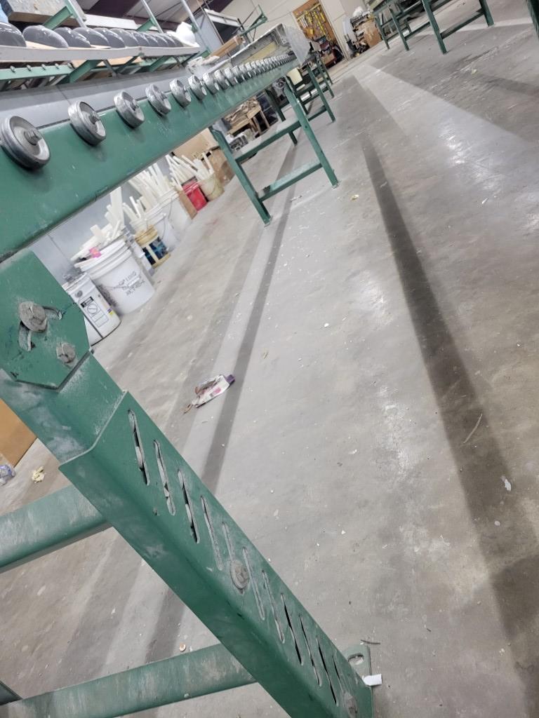 (2) SECTIONS OF ROLLER CONVEYOR,  40' EACH (BUYER IS RESPONSIBLE FOR REMOVA