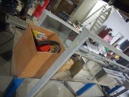 WELDING TABLE & METAL RACK  WITH MISCELLANEOUS