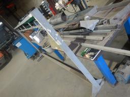 WELDING TABLE & METAL RACK  WITH MISCELLANEOUS