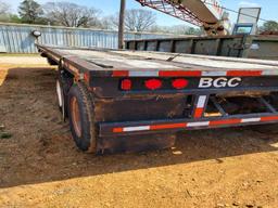 FLATBED TRAILER,  STEEL, WOOD FLOOR, TANDEM AXLE, SPRING RIDE S# N/A C# BGC
