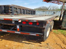 FLATBED TRAILER,  STEEL, WOOD FLOOR, TANDEM AXLE, SPRING RIDE S# N/A C# BGC