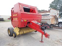 NEW HOLLAND 648 ROUND HAY BALER,  AUTO-WRAP S# 98990
