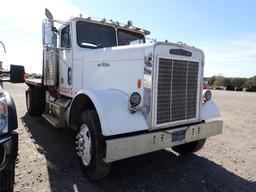 1984 FREIGHTLINER FLC 120 FLATBED DUMP TRUCK TRACTOR,  CUMMINS DIESEL, 10-S