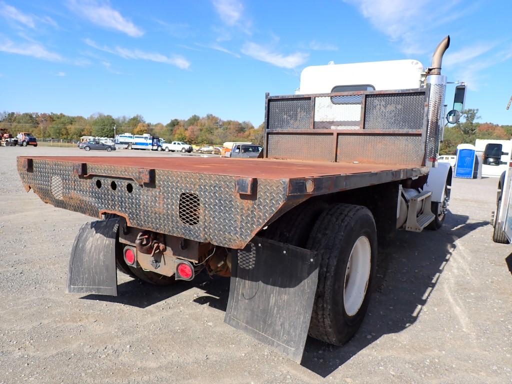 1984 FREIGHTLINER FLC 120 FLATBED DUMP TRUCK TRACTOR,  CUMMINS DIESEL, 10-S