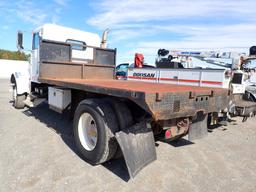 1984 FREIGHTLINER FLC 120 FLATBED DUMP TRUCK TRACTOR,  CUMMINS DIESEL, 10-S