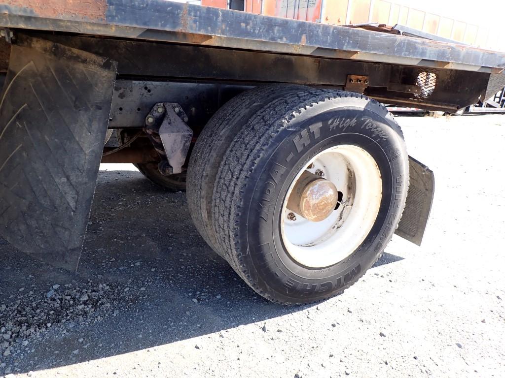 1984 FREIGHTLINER FLC 120 FLATBED DUMP TRUCK TRACTOR,  CUMMINS DIESEL, 10-S