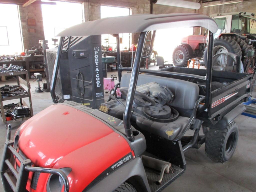 GRAVELY TREKER UTV,  GAS, 4 X 4, AUTOMATIC, DUMP BED, NEEDS REPAIRS