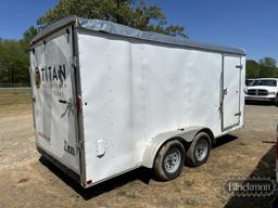2021 CARRY ON CARGO TRAILER,  16' , TANDEM AXLE, SINGLE TIRE, S# 4YMBC1624M