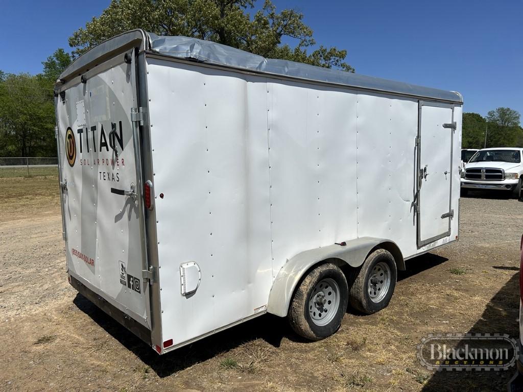 2021 CARRY ON CARGO TRAILER,  16' , TANDEM AXLE, SINGLE TIRE, S# 4YMBC1624M