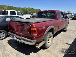 1998 FORD RANGER TRUCK, 148,553+mi,  V6 GAS, AUTO, EXTENDED CAB, 4X4, PS, A