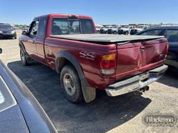 1998 FORD RANGER TRUCK, 148,553+mi,  V6 GAS, AUTO, EXTENDED CAB, 4X4, PS, A