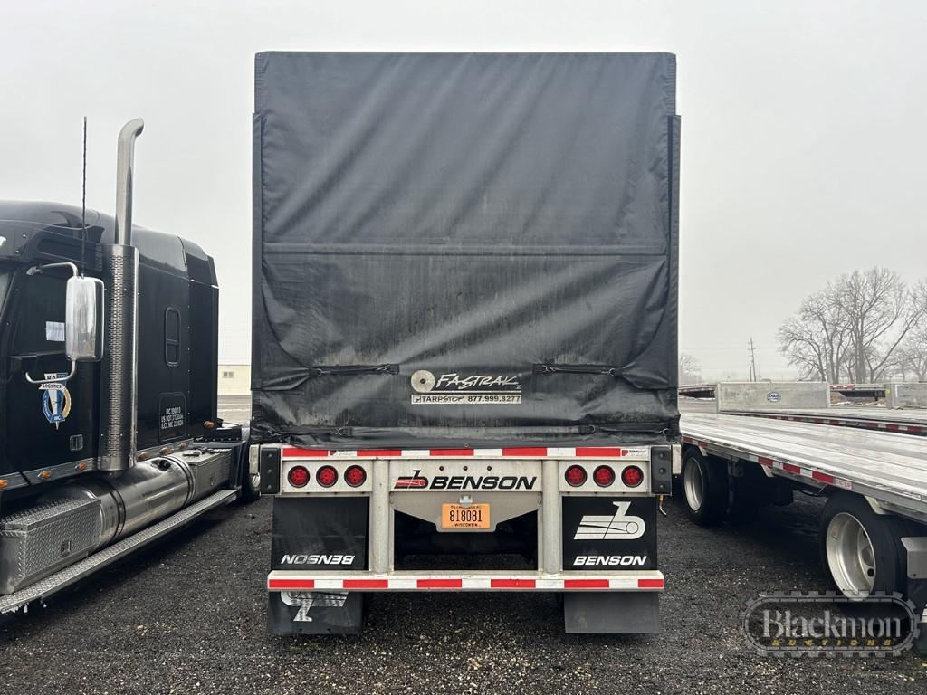 2023 Benson 48'x102” Flatbed Curtain Side Trailer with Fastrak Tarpstop Curtain System,