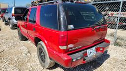 2003 CHEVY BLAZER SUV, 154254 MILES,  4 DR, 4X4, GAS, A/T, KEYS, UNKNOWN RU