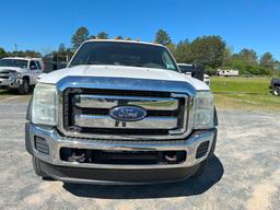 2013 FORD F550 XLT SUPER DUTY FLATBED TRUCK, 185,989 Miles,  CREW CAB, 608L