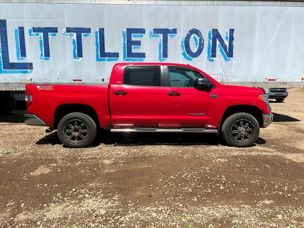 2014 TOYOTA TUNDRA CREWMAX TRUCK,  4-DOOR, 2WD, 5.7L GAS (NEEDS REPAIR), AU