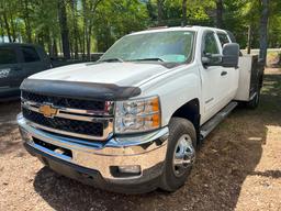 2013 CHEVROLET 3500HD FLATBED WELDERS TRUCK, Est 330K Miles,  CREW CAB, DUR