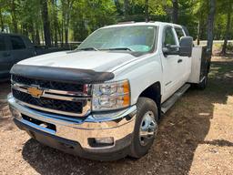 2013 CHEVROLET 3500HD FLATBED WELDERS TRUCK, Est 330K Miles,  CREW CAB, DUR