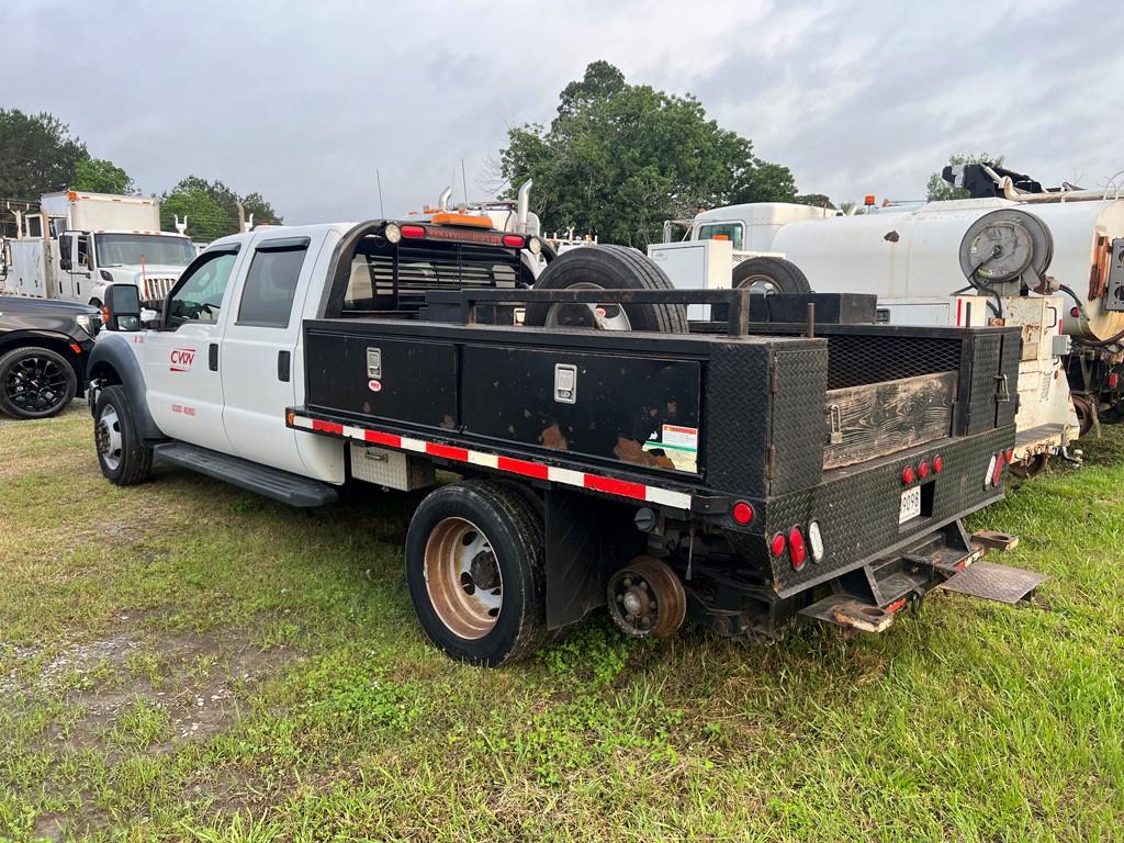 2012 FORD F550 SUPER DUTY WORK BED TRUCK, 223,694 Miles,  CREW CAB, HIRAIL