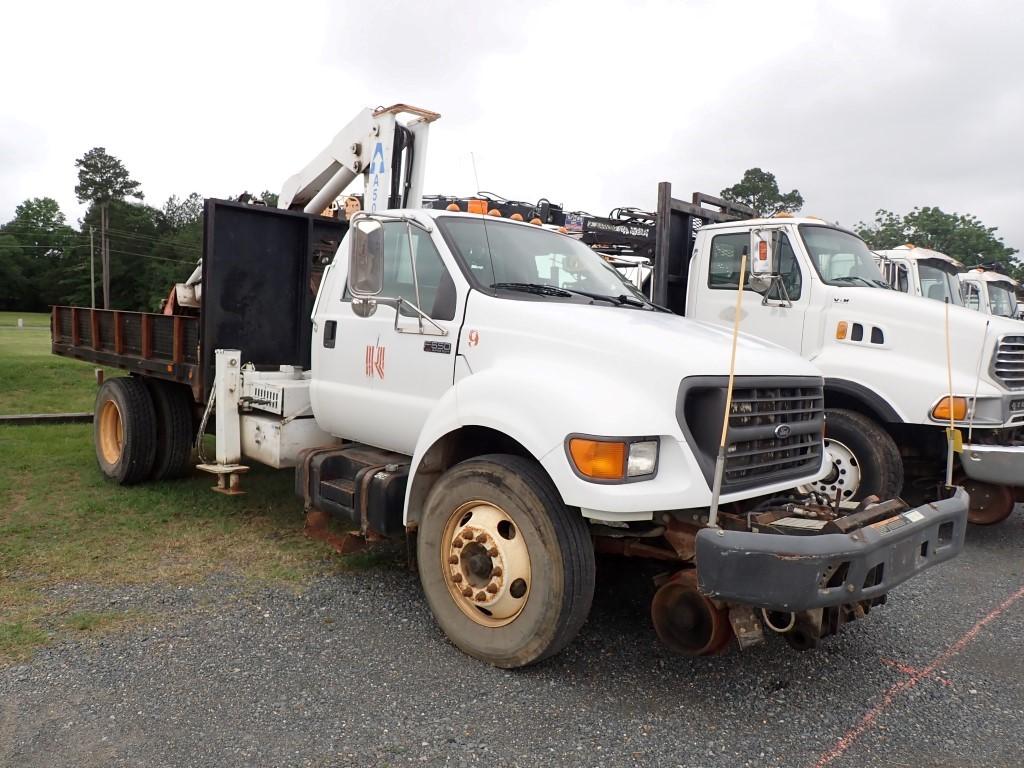 2000 FORD F550 HIRAIL GRAPPLE TRUCK, 66534+ mi,  IH DIESEL, 6 SPEED, SINGLE