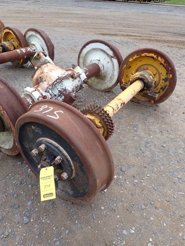 AXLE,  W/ RAIL WHEELS