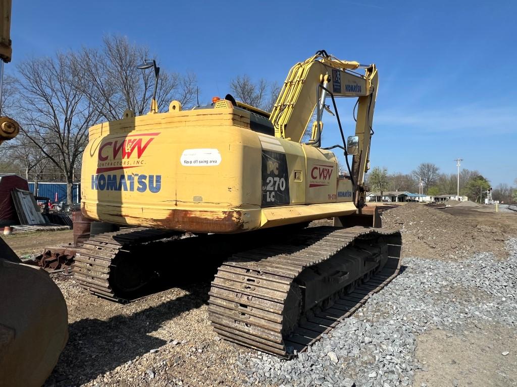 2006 KOMATSU PC270 EXCAVATOR, 7,420 Hours,  CAB, AC, 54" DIGGING BUCKET, S#