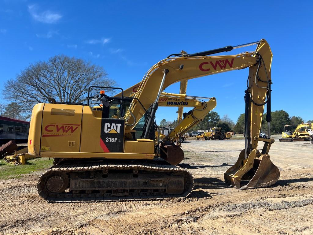 2017 CATERPILLAR 316FL EXCAVATOR, 2,656 Hours,  DIGGING & CAR TOPPING/CLEAN