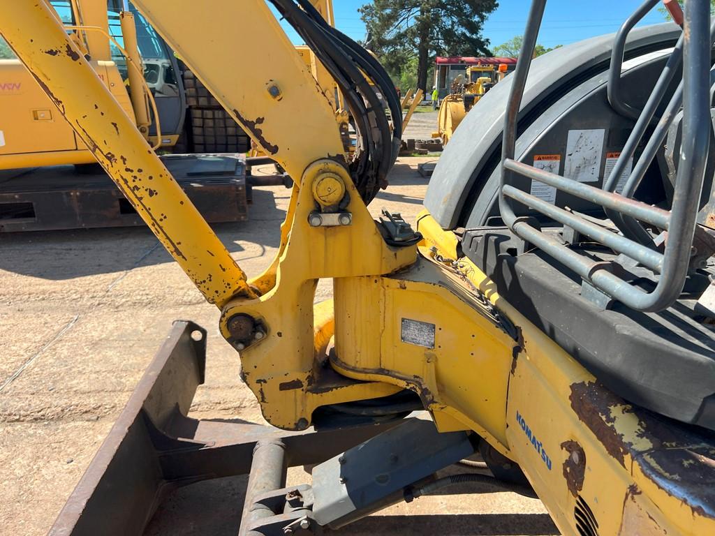 2005 KOMATSU PC50MR-2 MINI EXCAVATOR, 1,688+ hrs,  RUBBER TRACKS, HYD BLADE