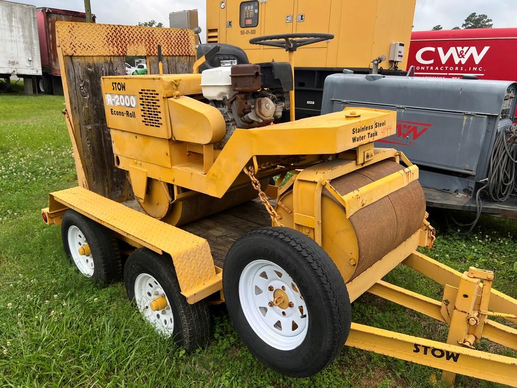 STOW R2000 ECONO ROLL SMOOTH DRUM ROLLER,  HONDA GAS, WATER TANK, SELLS W/