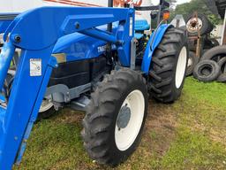 NEW HOLLAND TN65 LOADER TRACTOR, 1862+ hrs,  DIESEL, 3PT, PTO, REMOTES, W/