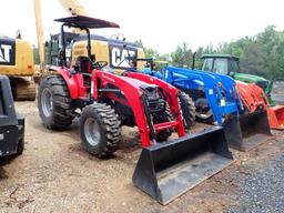 MAHINDRA 3550 PST WHEEL TRACTOR, 333 hrs,  CANOPY, 3PT, PTO, REMOTES, 4X4,