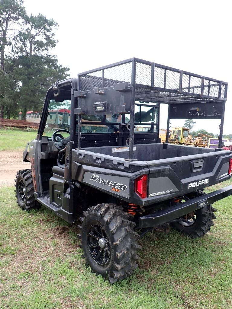 POLARIS RANGER XP900 ATV, 335 hrs,  GAS, AUTO, 4X4, DUMP BED, TOOL RACK, WI