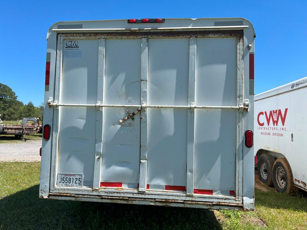 2010 CM ENCLOSED TRAILER,  16', TANDEM 6,000LB AXLES, BALL HITCH, SIDE DOOR