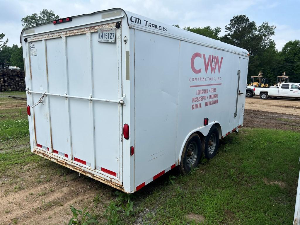 2010 CM ENCLOSED TRAILER,  TANDEM AXLE, BALL HITCH, SIDE AND REAR DOORS, S#