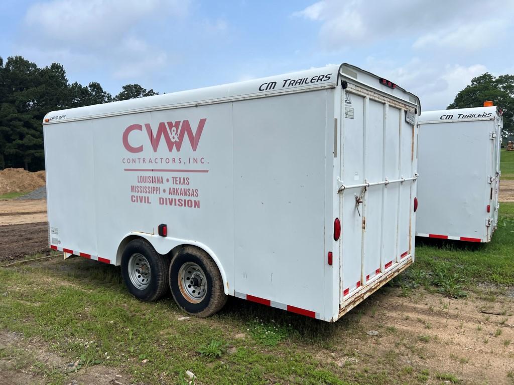 2010 CM ENCLOSED TRAILER,  TANDEM AXLE, BALL HITCH, SIDE AND REAR DOORS, S#