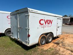 2004 S&H ENCLOSED TRAILER,  16'5K AXLES, BALL HITCH, TANDEM AXLE, SIDE DOOR